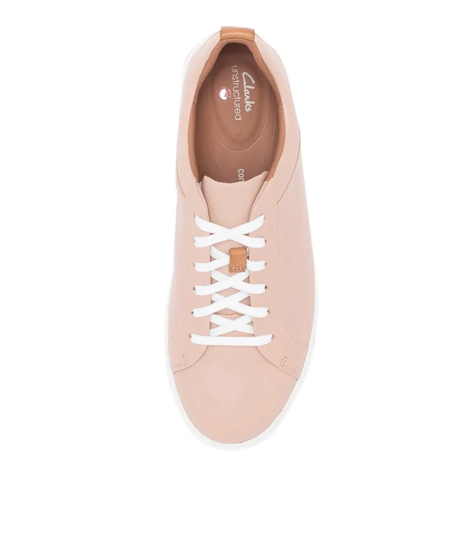 CLARKS Un Maui Lace Blush Leather Sneakers