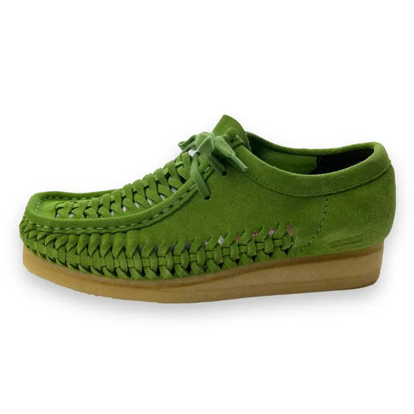 Clarks x Supreme Green Woven Wallabees 