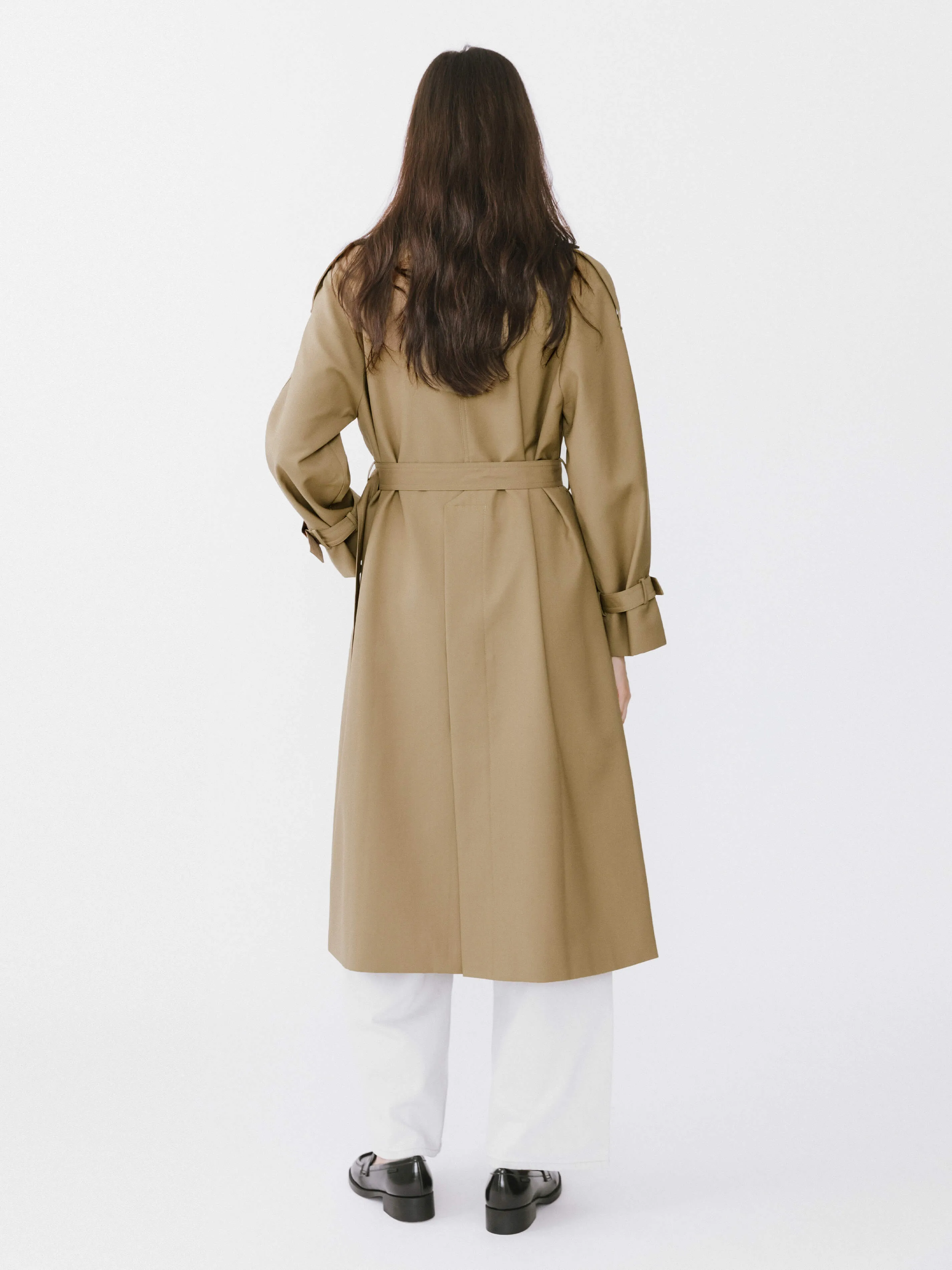 Classic Belted Double Breasted Trench Coat