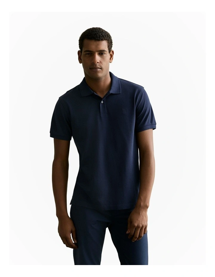 Classic Pique Tr Polo in Navy