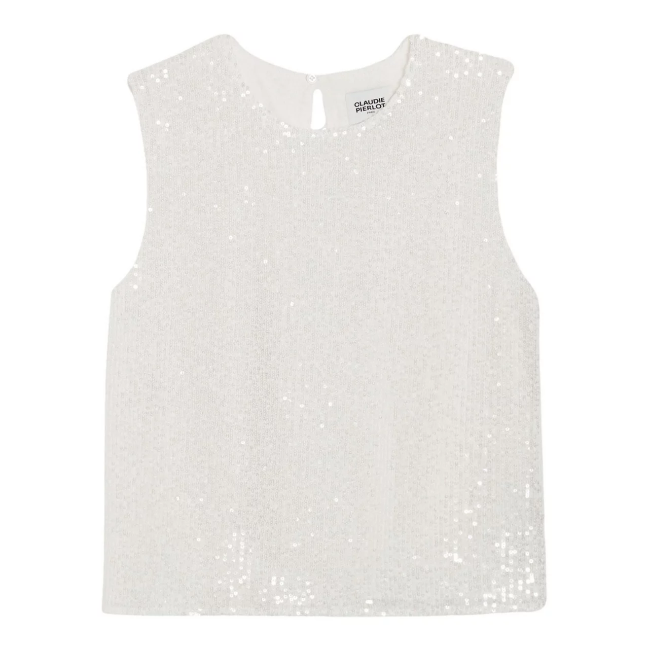 CLAUDIE PIERLOT The Sustainable Edit Beau Sequin Embellished Sleeveless Top - Clear