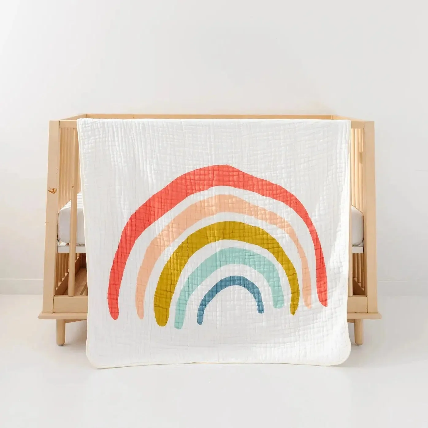 Clementine Kids - Cotton Muslin Quilt - Rainbow