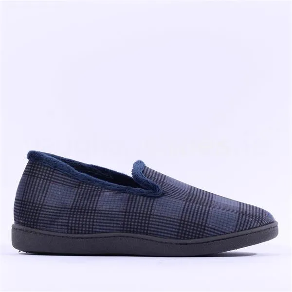 Closed House Slipper - Navy Combi