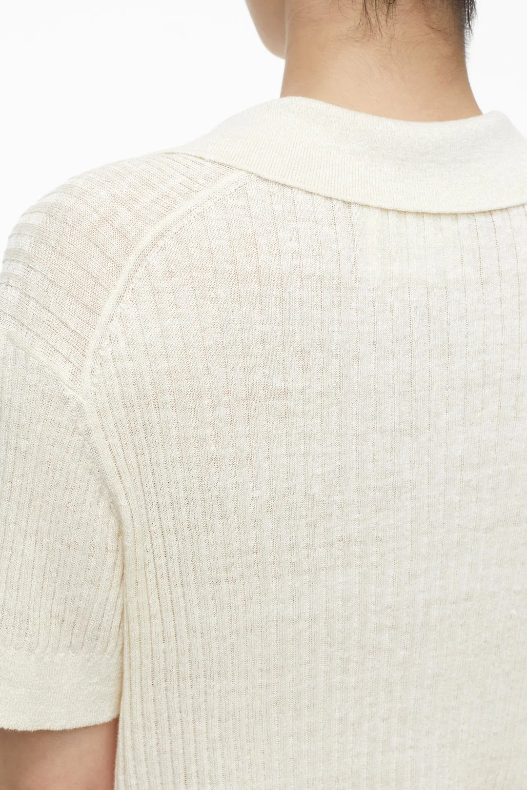 Closed Knit Polo Shirt Ivory