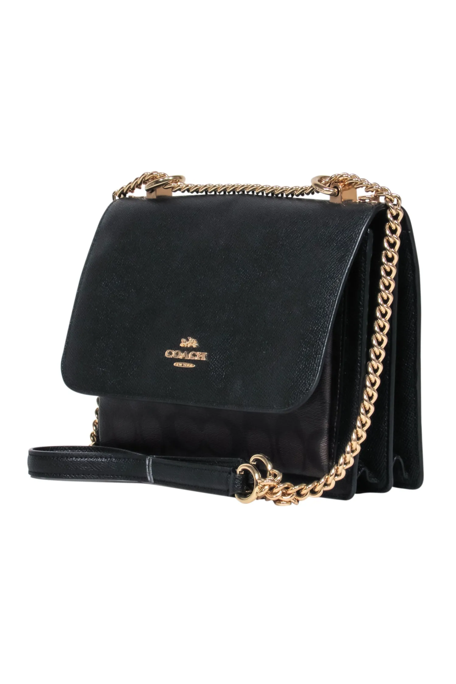 Coach - Black & Brown Leather Crossbody Bag