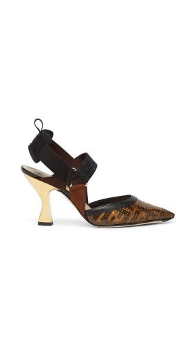 Colibrì Sequins Slingbacks - Brown