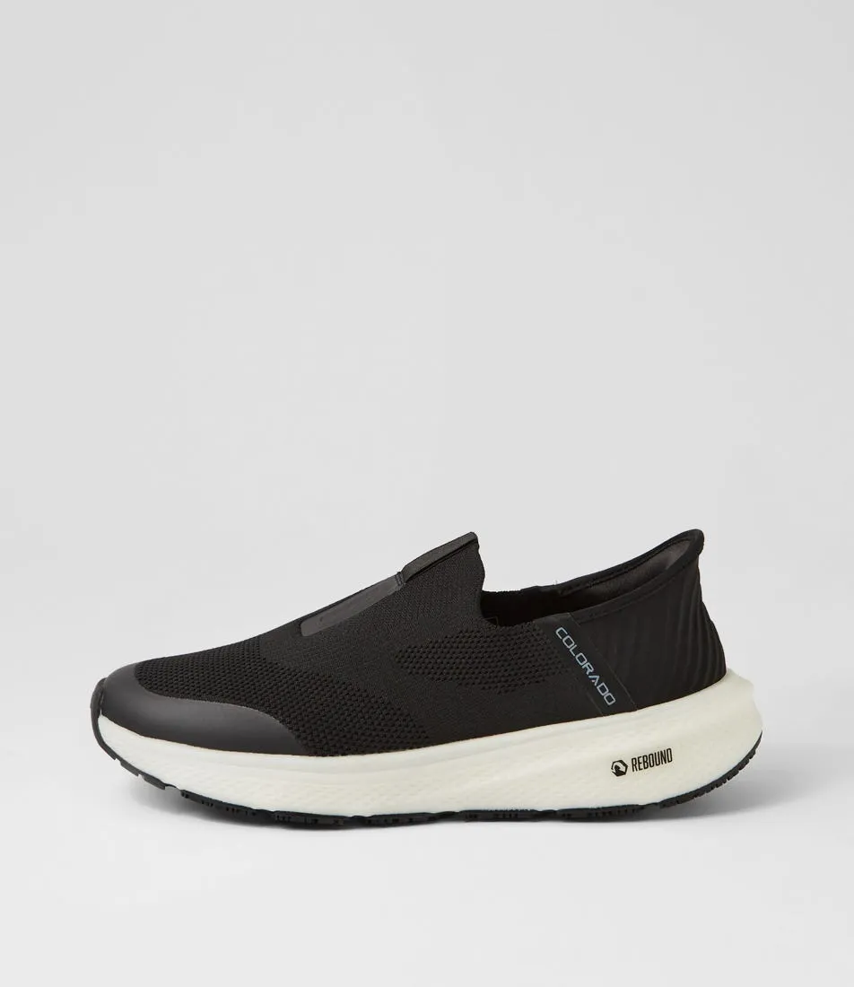 COLORADO Lipton Black White Knit Sneakers