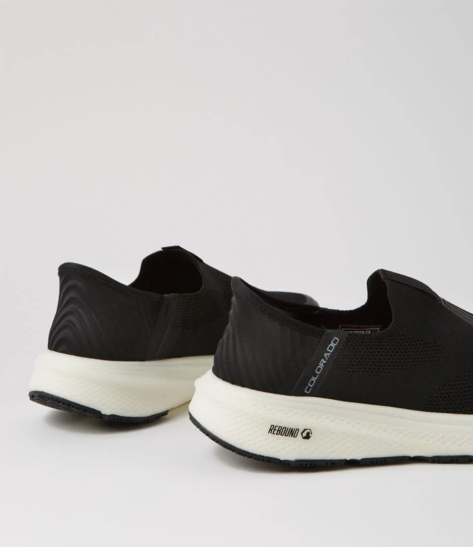 COLORADO Lipton Black White Knit Sneakers