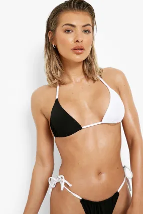 Colour Block Ruched Bikini Brief
