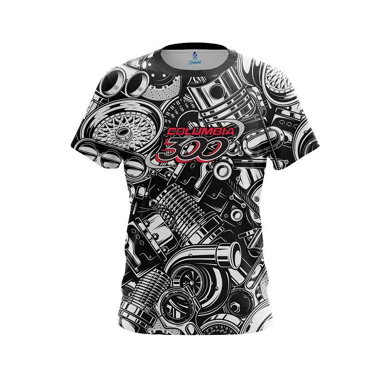 Columbia 300 Auto Parts Explosion CoolWick Bowling Jersey