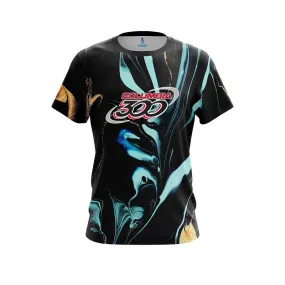 Columbia 300 Blue And Gold Liquid Marble CoolWick Bowling Jersey