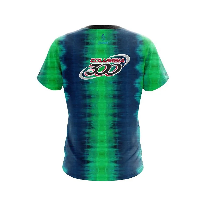 Columbia 300 Blue And Green Tie Dye CoolWick Bowling Jersey