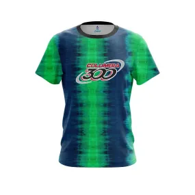 Columbia 300 Blue And Green Tie Dye CoolWick Bowling Jersey