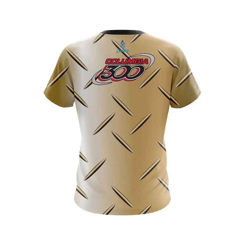 Columbia 300 Gold Diamond Plate CoolWick Bowling Jersey