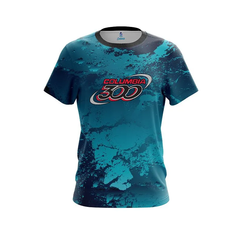 Columbia 300 Graphite Blue CoolWick Bowling Jersey