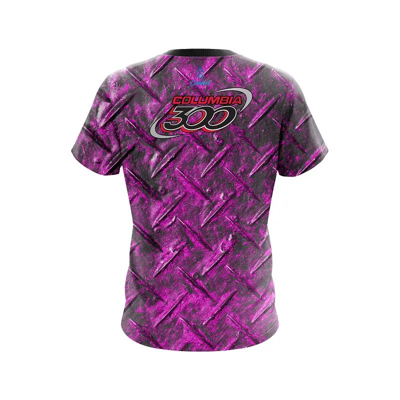 Columbia 300 Pink Diamond Plate CoolWick Bowling Jersey