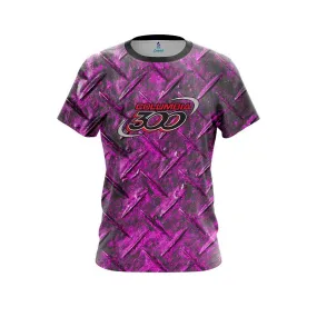 Columbia 300 Pink Diamond Plate CoolWick Bowling Jersey