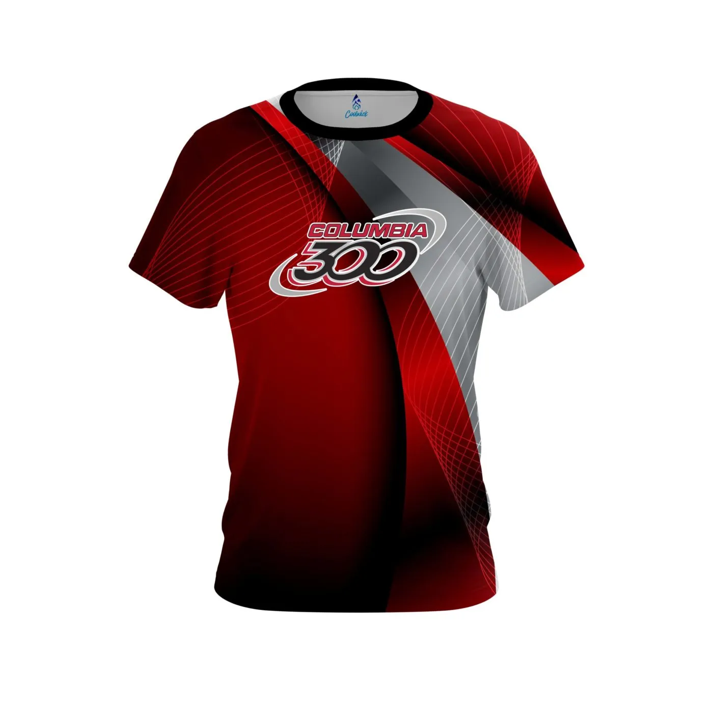 Columbia 300 Red Oblique CoolWick Bowling Jersey