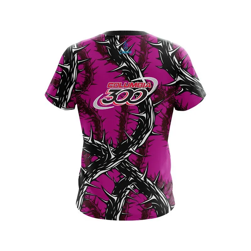 Columbia 300 Rock And Roll Pink Thorns CoolWick Bowling Jersey