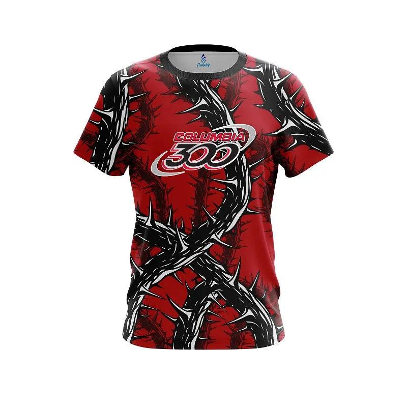 Columbia 300 Rock And Roll Red Thorns CoolWick Bowling Jersey