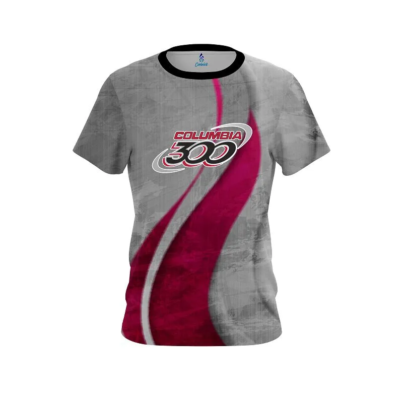 Columbia 300 Rough Edges Pink CoolWick Bowling Jersey