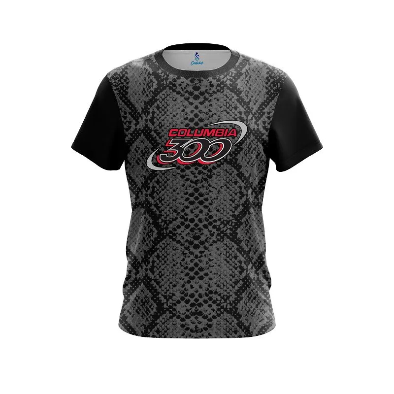 Columbia 300 Snake Skin Black CoolWick Bowling Jersey