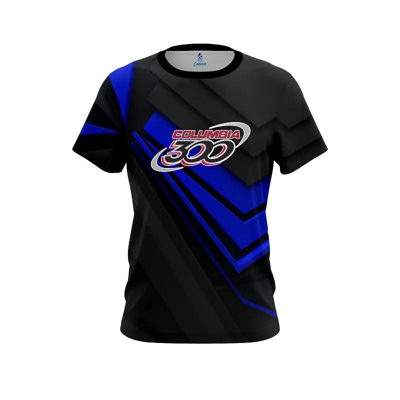 Columbia 300 Steaming Dynamic Blue CoolWick Bowling Jersey