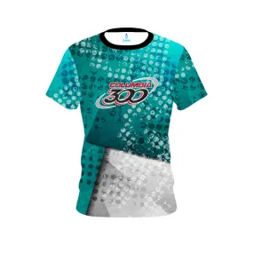 Columbia 300 Teal Grungey CoolWick Bowling Jersey