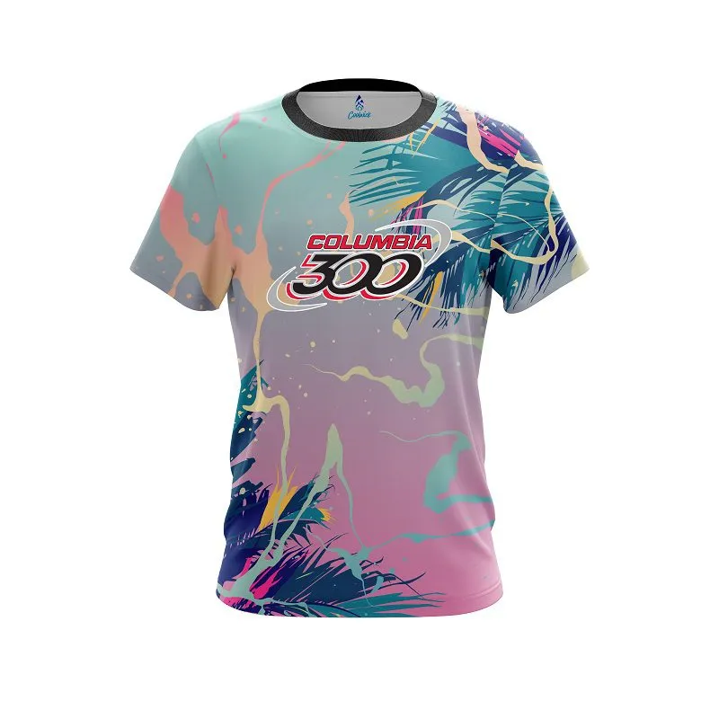 Columbia 300 Tropical Ink Splash  CoolWick Bowling Jersey