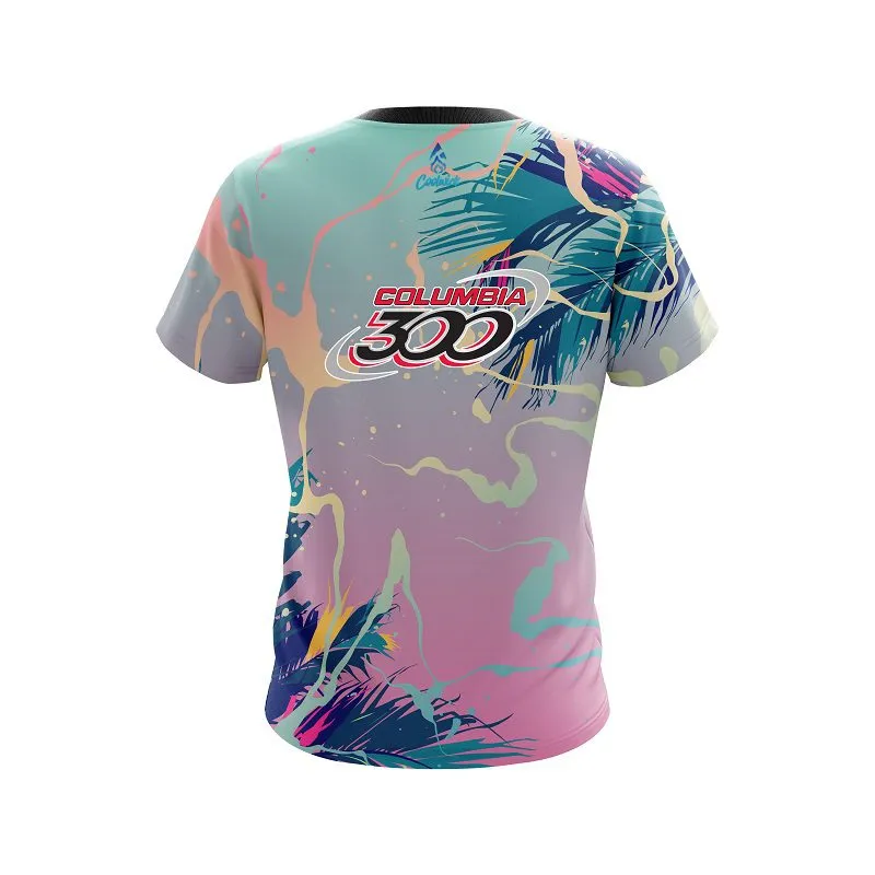 Columbia 300 Tropical Ink Splash  CoolWick Bowling Jersey