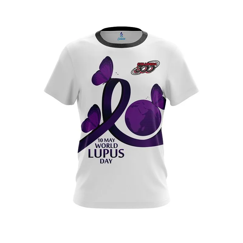 Columbia 300 World Lupus Cancer Awareness  CoolWick Bowling Jersey