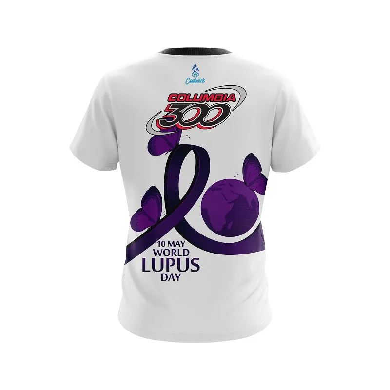 Columbia 300 World Lupus Cancer Awareness  CoolWick Bowling Jersey