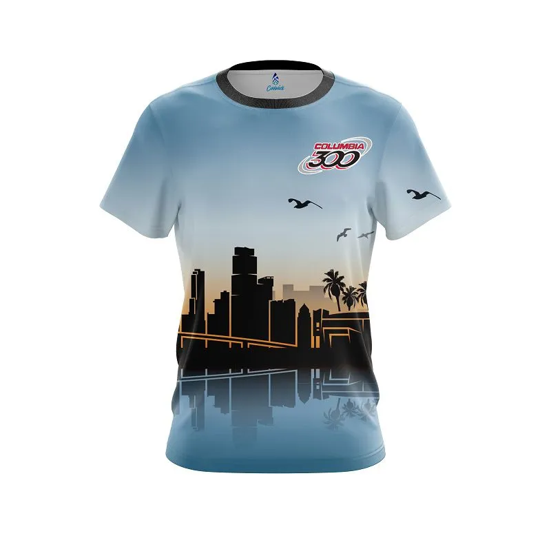 Columbia Tropical Miami Skyline CoolWick Bowling Jersey