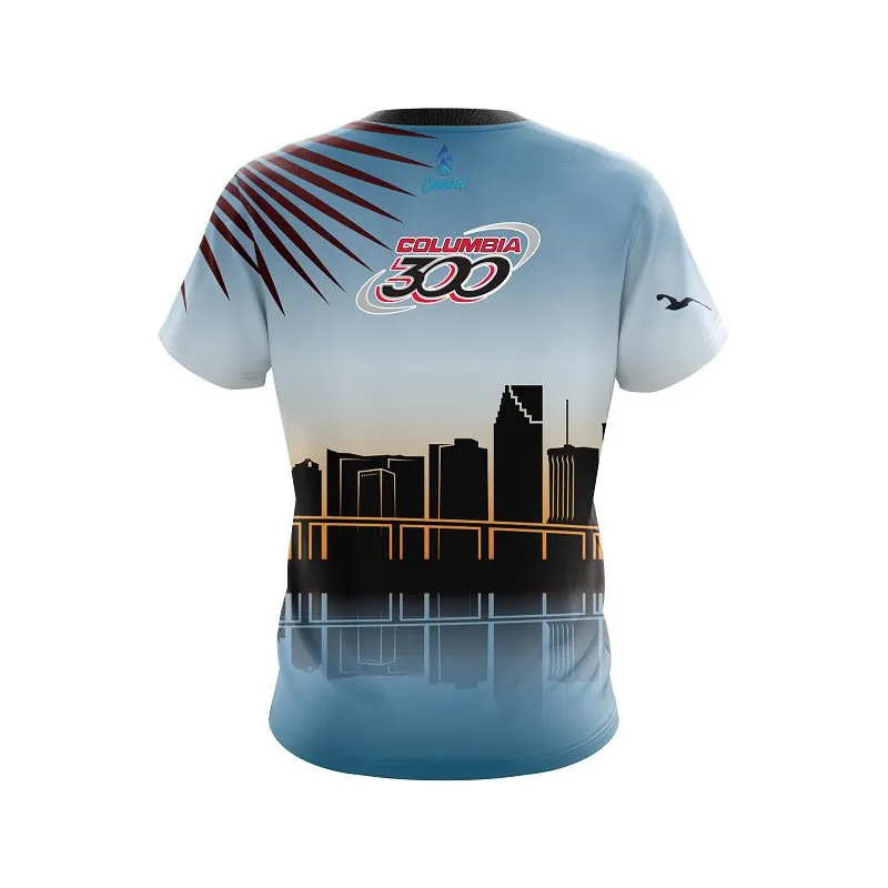 Columbia Tropical Miami Skyline CoolWick Bowling Jersey