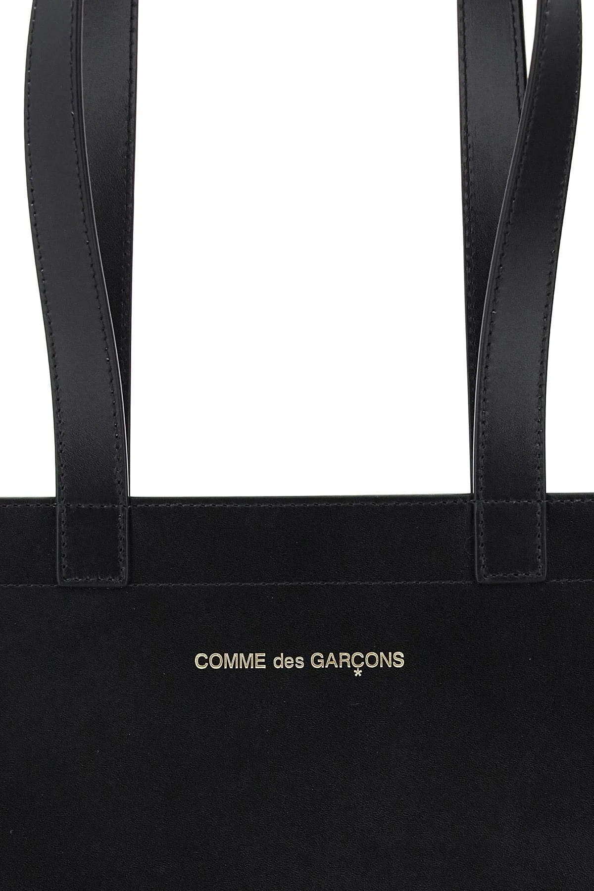 Comme Des Garcons Wallet    Comme Des Garcons Wallet Leather Tote Bag With Logo