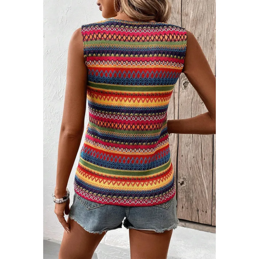 Contrast Round Neck Tank