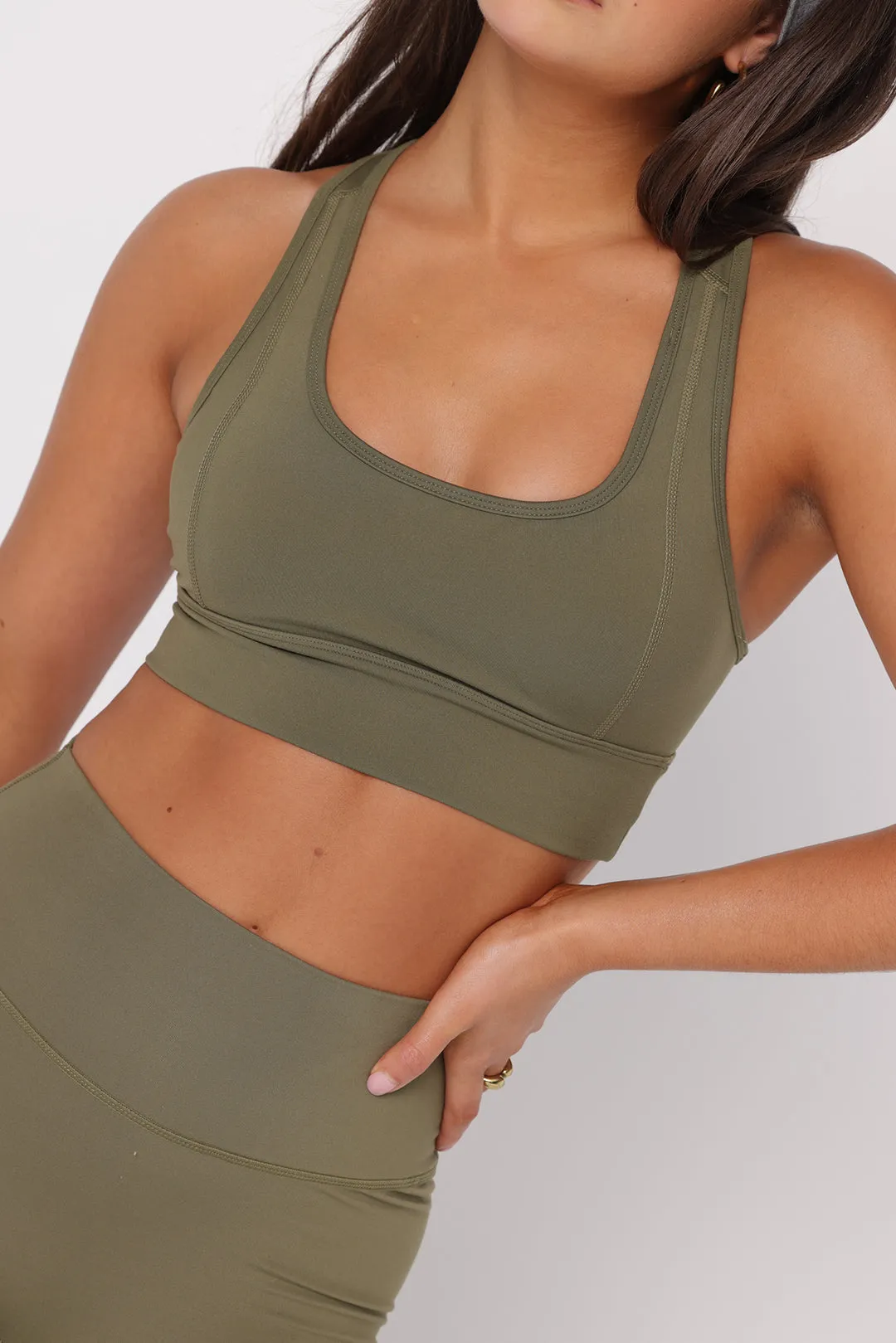 Core Sports Bra | Khaki