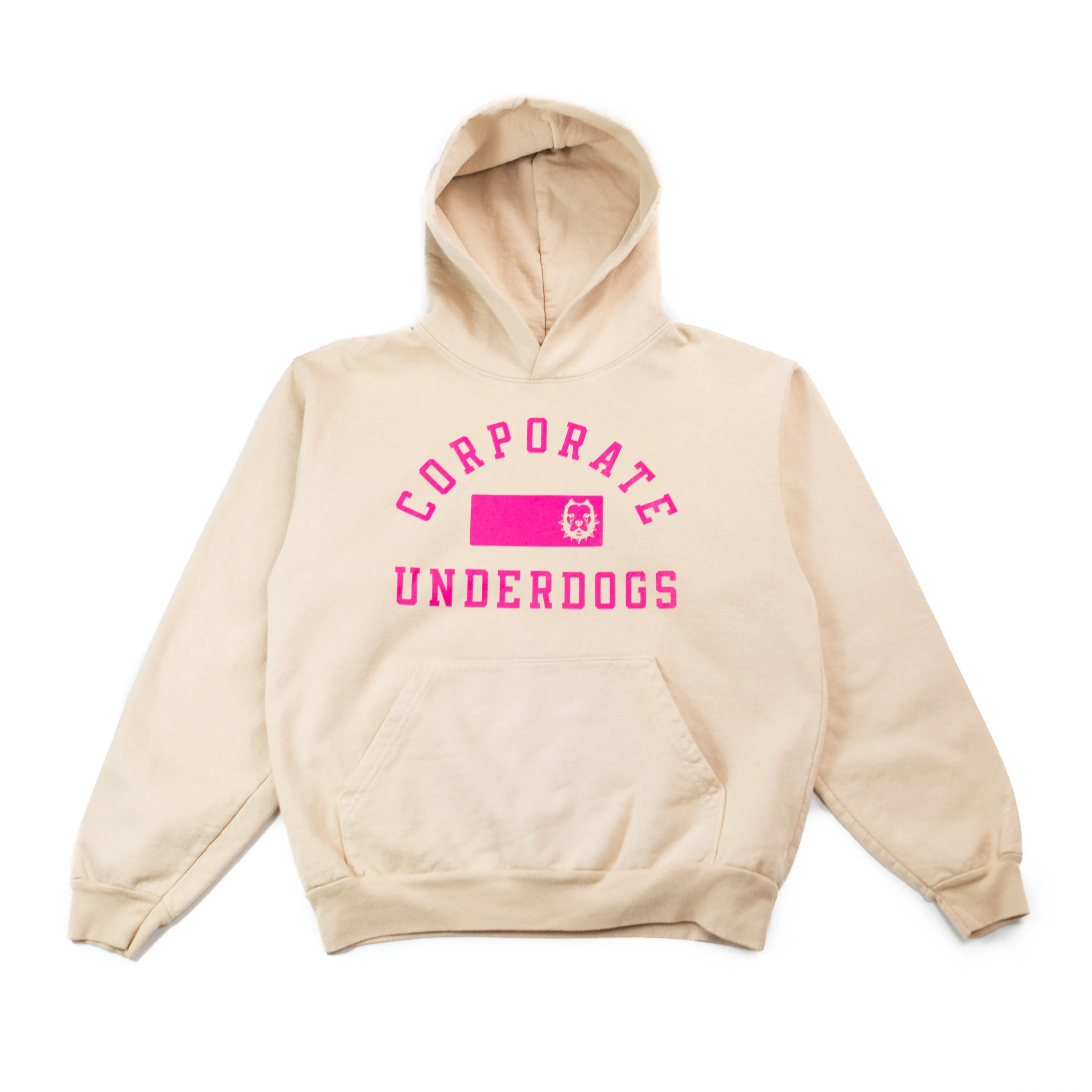 Corporate Underdogs Hoodie (Beige/Pink)