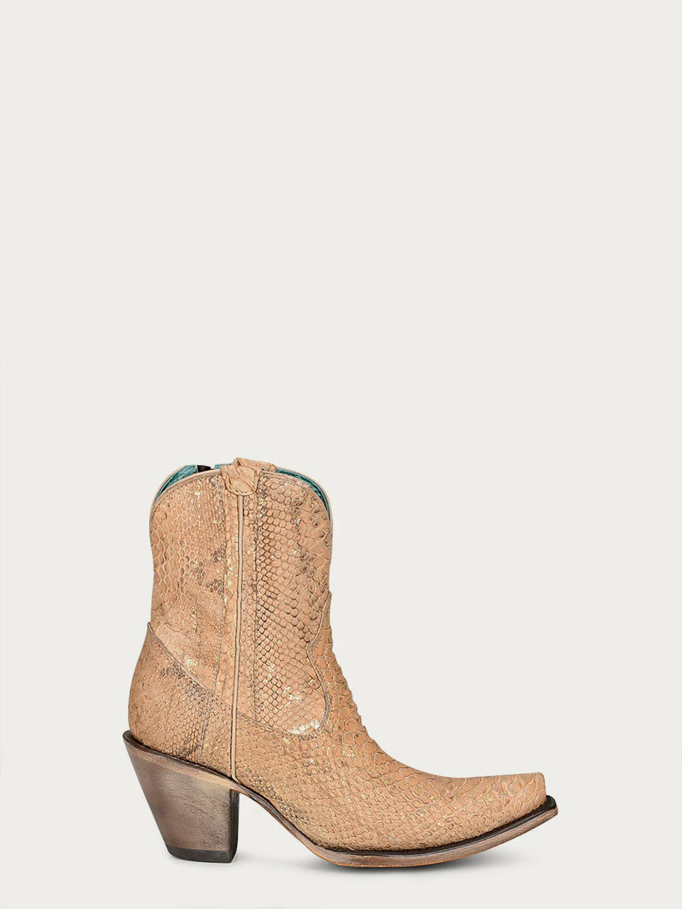 Corral Women’s Nude Full Python Ankle Boot