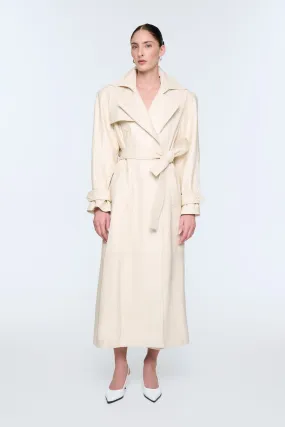 Corrin Leather Trench Coat