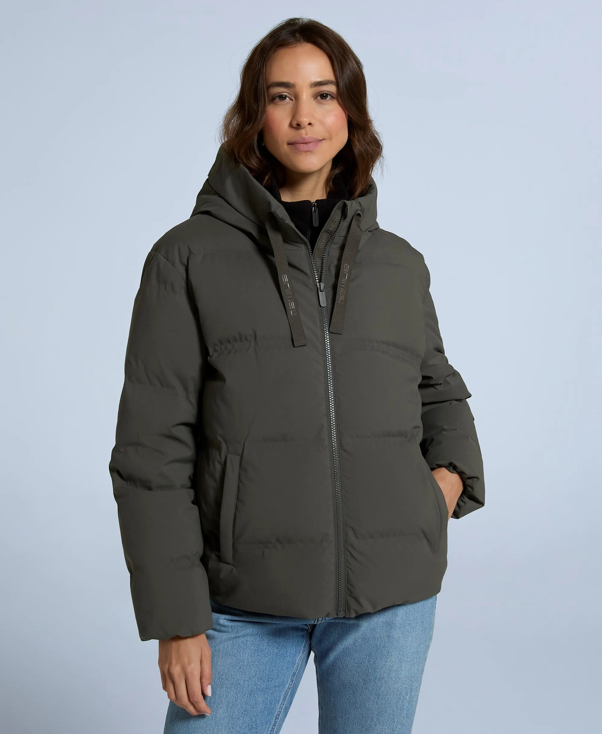 Cosi Cloud Womens Down Jacket - Dark Khaki