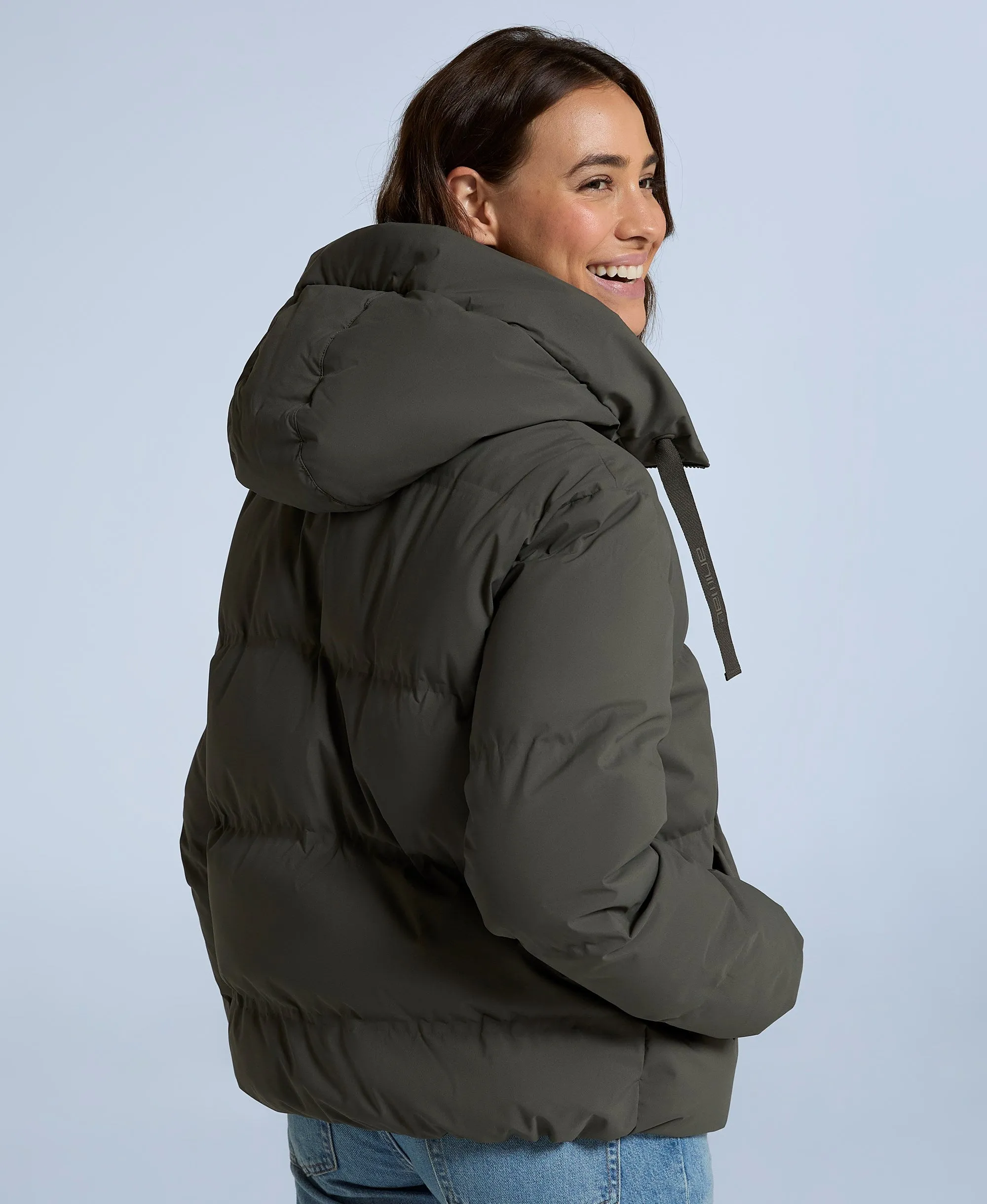 Cosi Cloud Womens Down Jacket - Dark Khaki