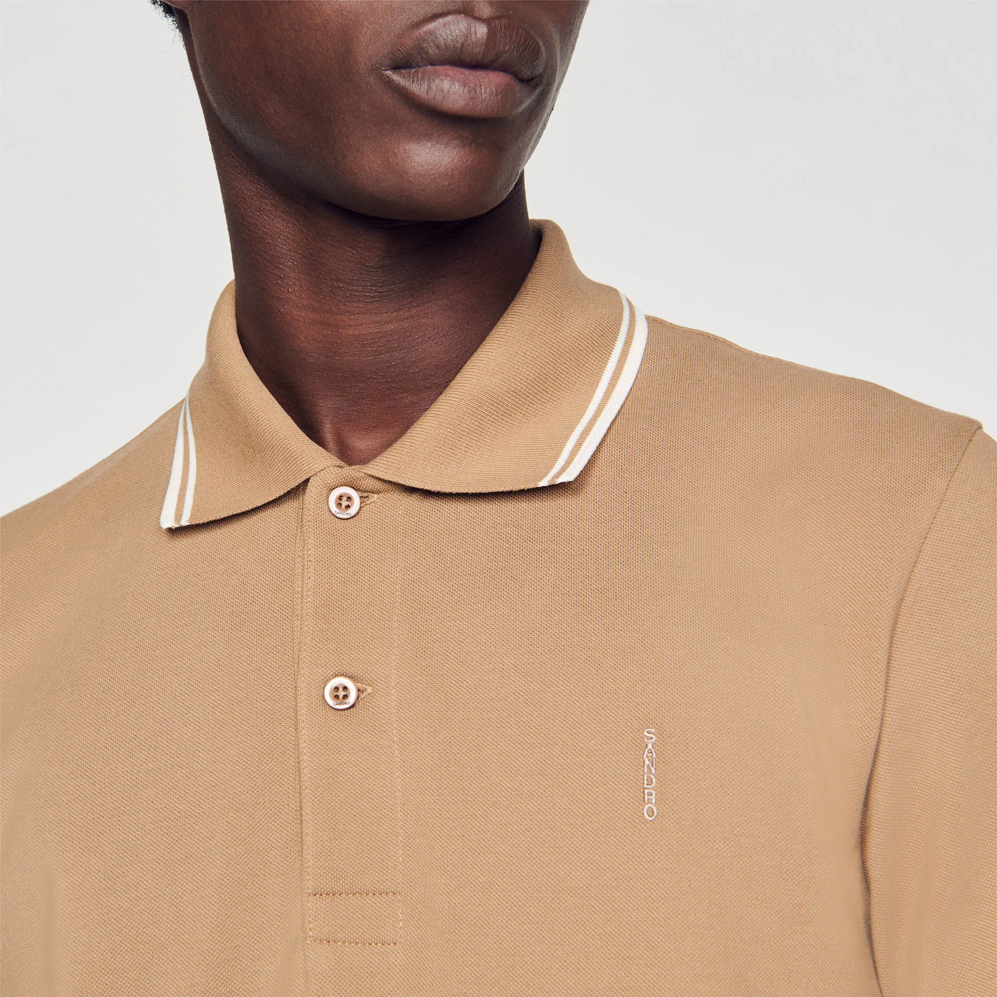 Cotton piqué polo shirt