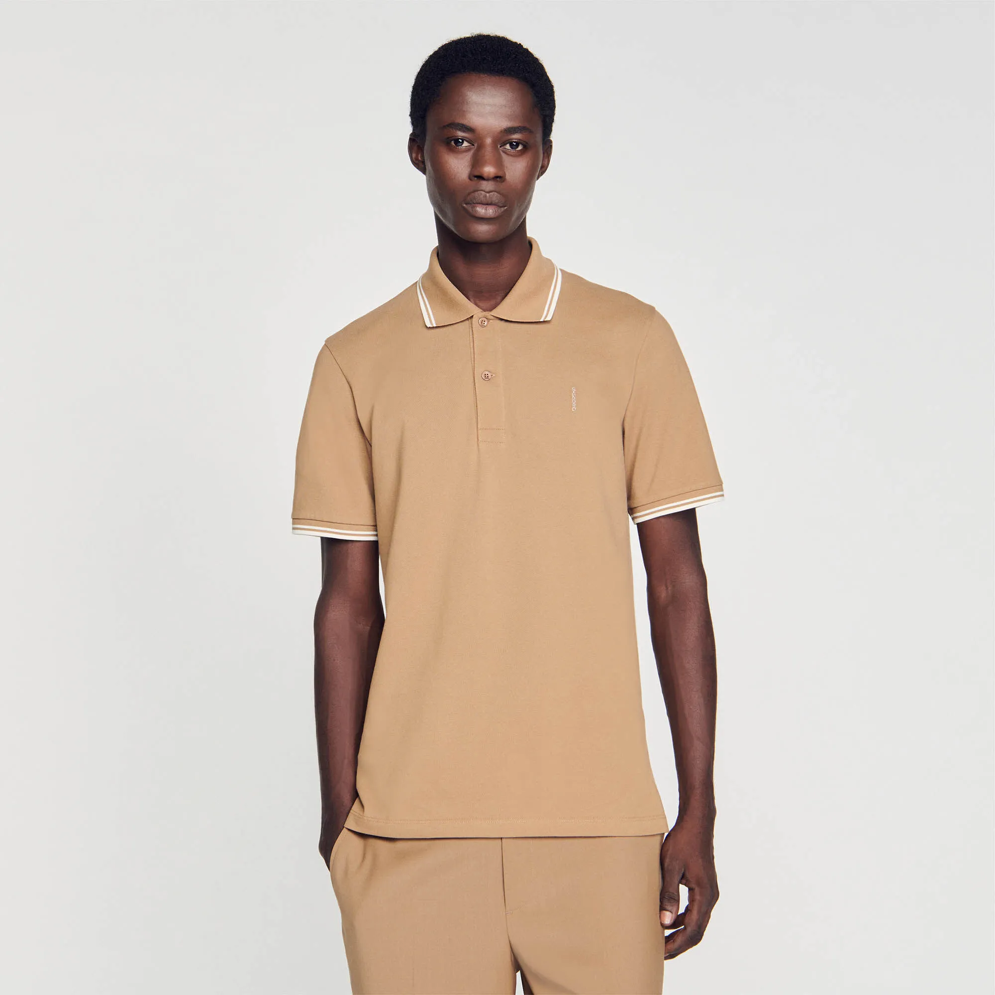 Cotton piqué polo shirt