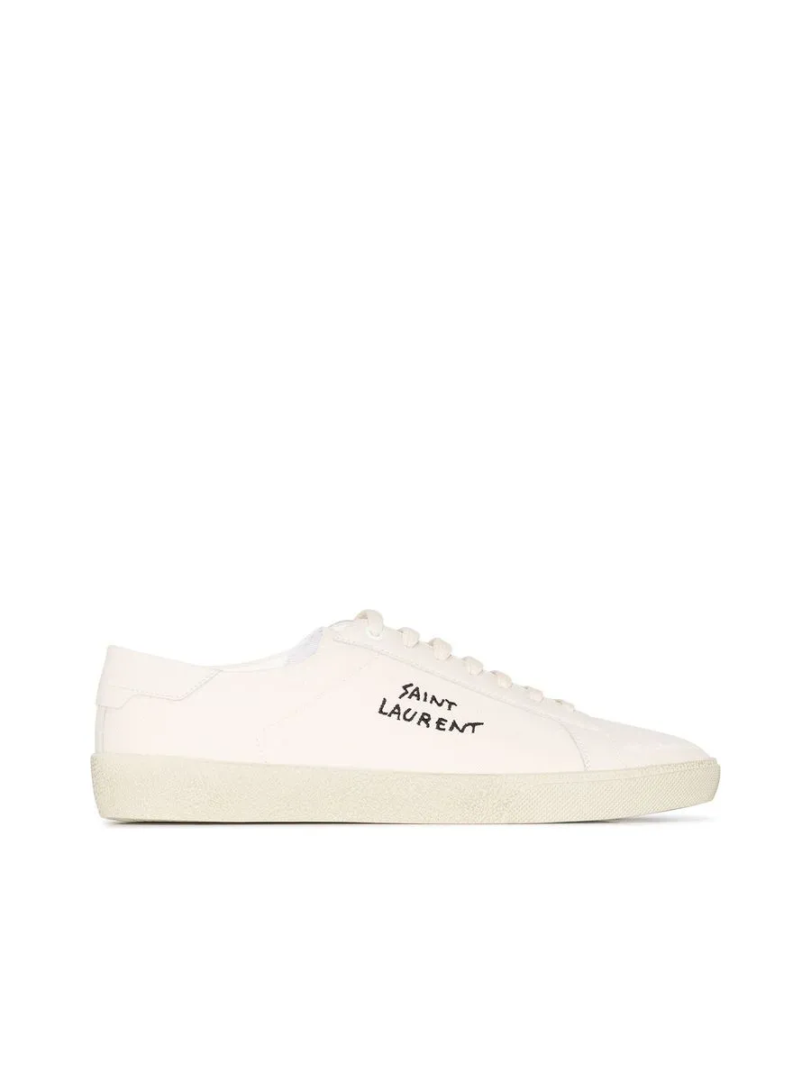 Court Classic SL/06 Embroidered Sneakers in Canvas and Leather