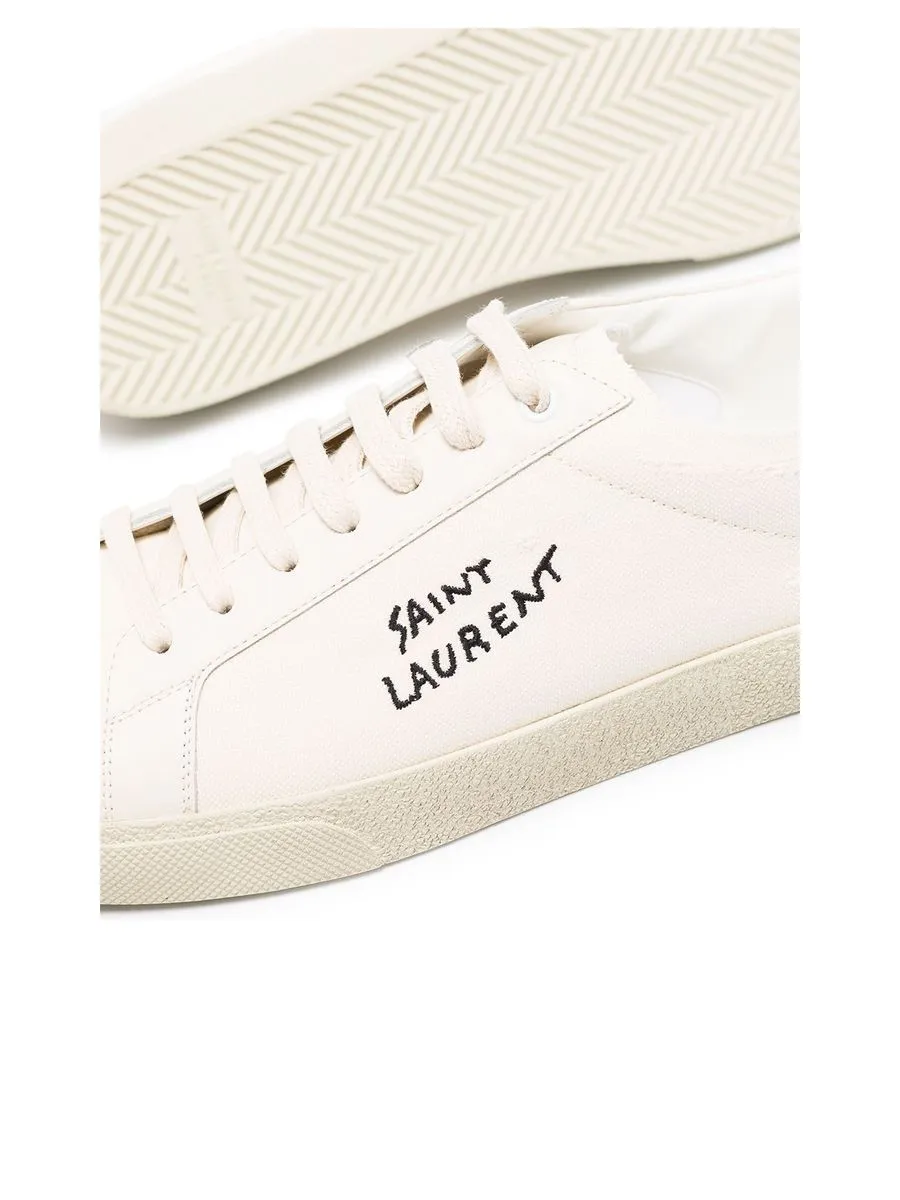 Court Classic SL/06 Embroidered Sneakers in Canvas and Leather