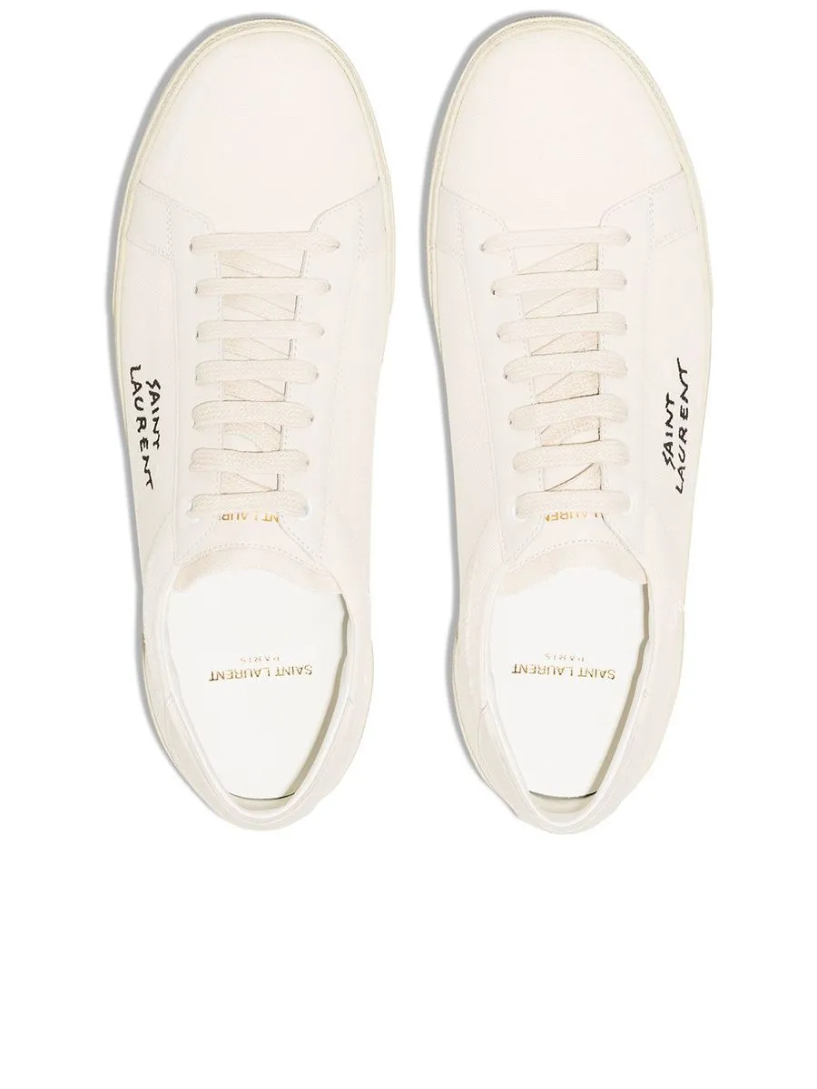 Court Classic SL/06 Embroidered Sneakers in Canvas and Leather