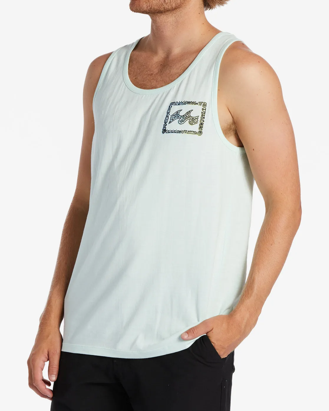 Crayon Wave Tank Top - Seaglass