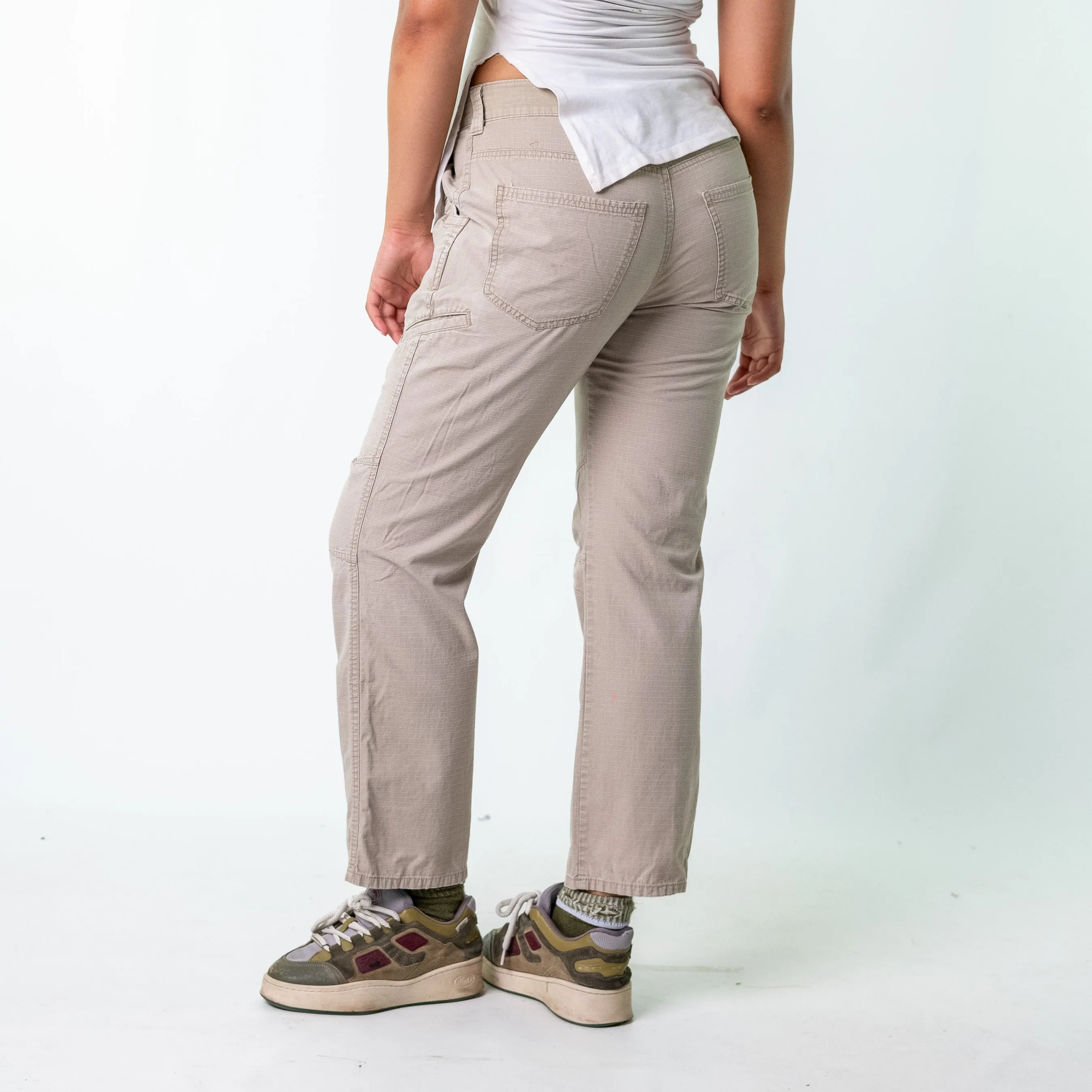 Cream 90s Dickies Woven Cargo Pants Baggy Pants (32x30)