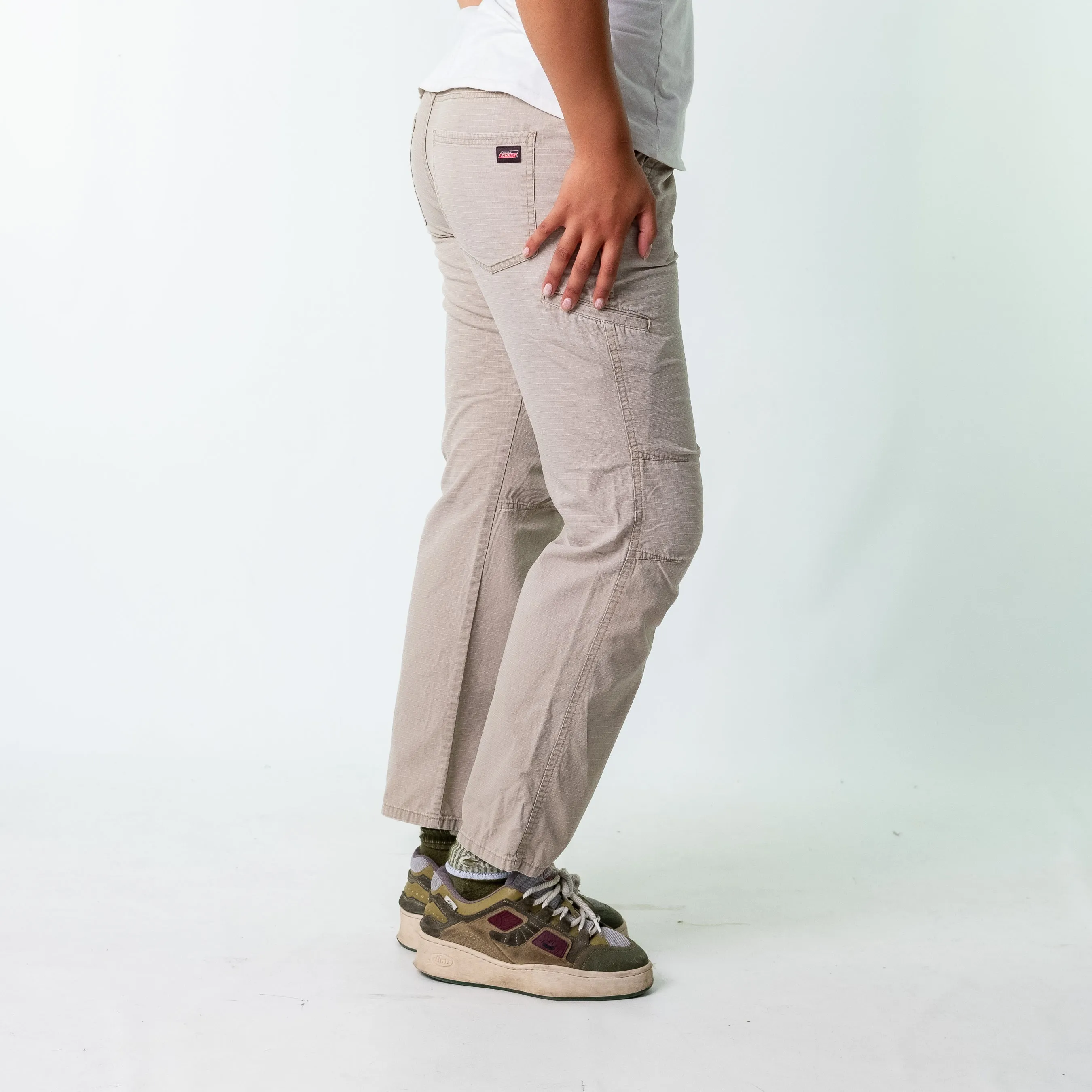 Cream 90s Dickies Woven Cargo Pants Baggy Pants (32x30)